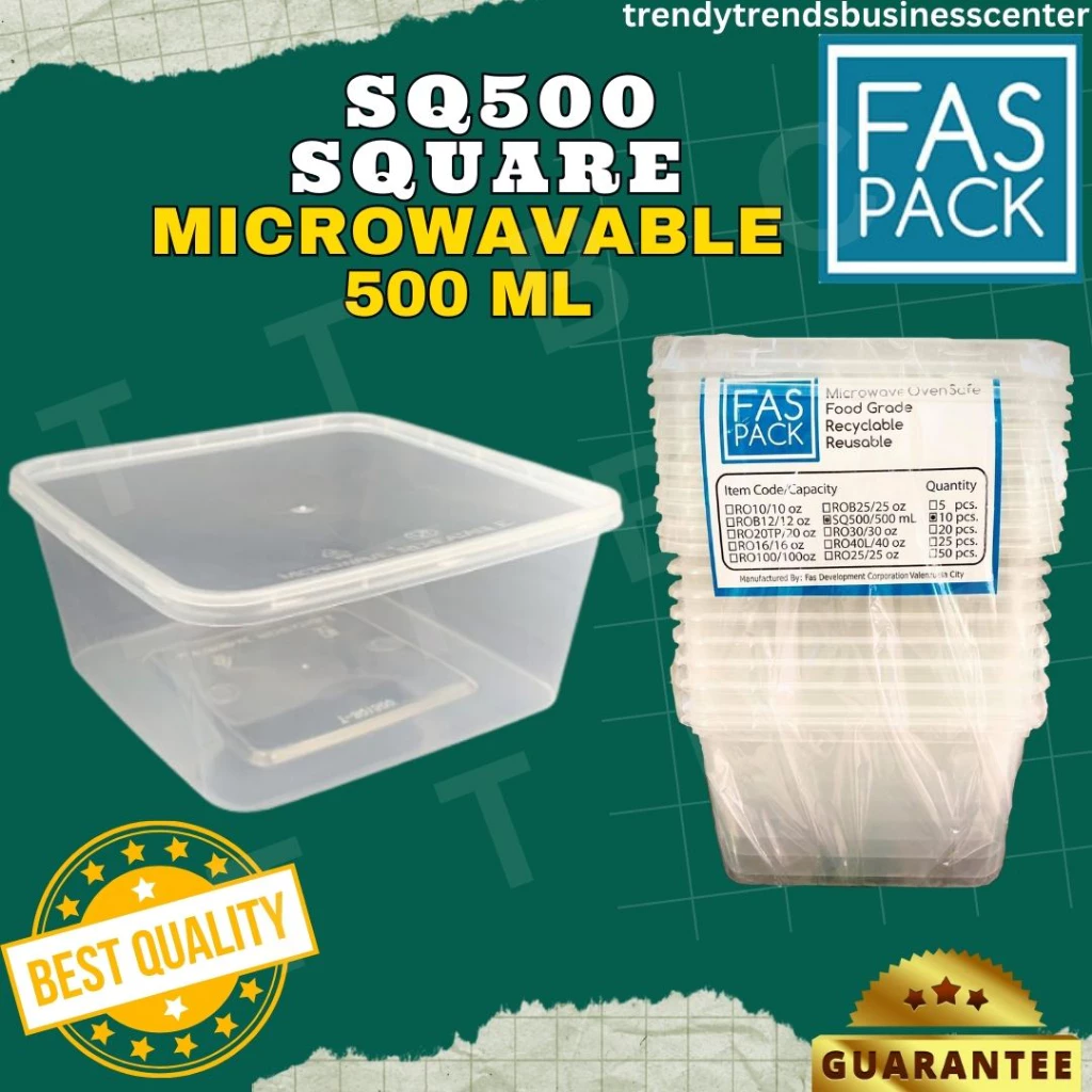 CLEAR SQUARE CONTAINER SERIES 500ML